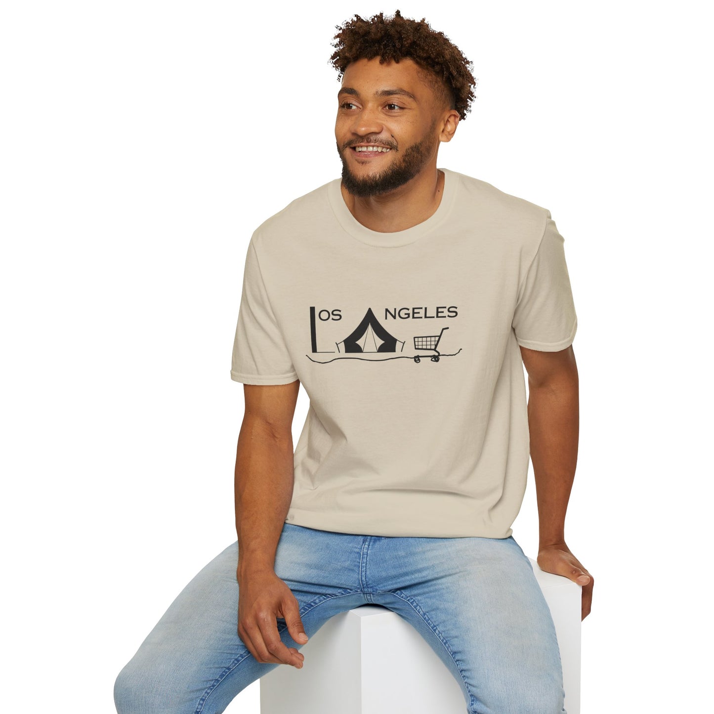 Los Angeles Tent City Graphic Unisex Softstyle T-Shirt