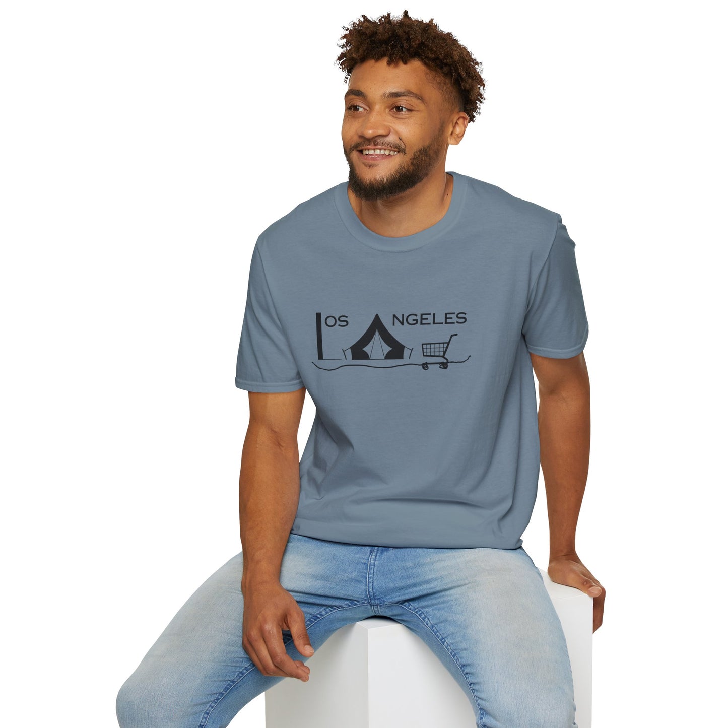 Los Angeles Tent City Graphic Unisex Softstyle T-Shirt