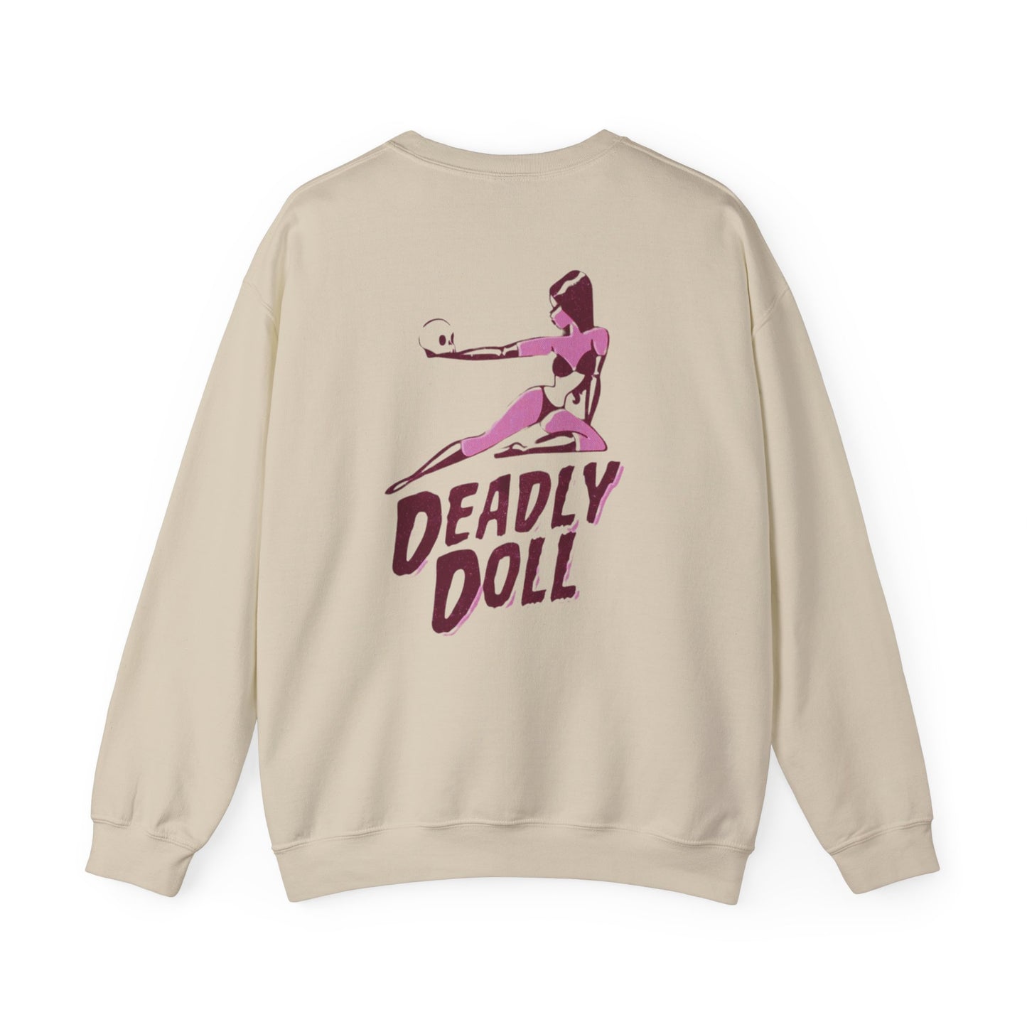 Deadly Doll Unisex Heavy Blend™ Crewneck Sweatshirt - Bold Graphic Art Design