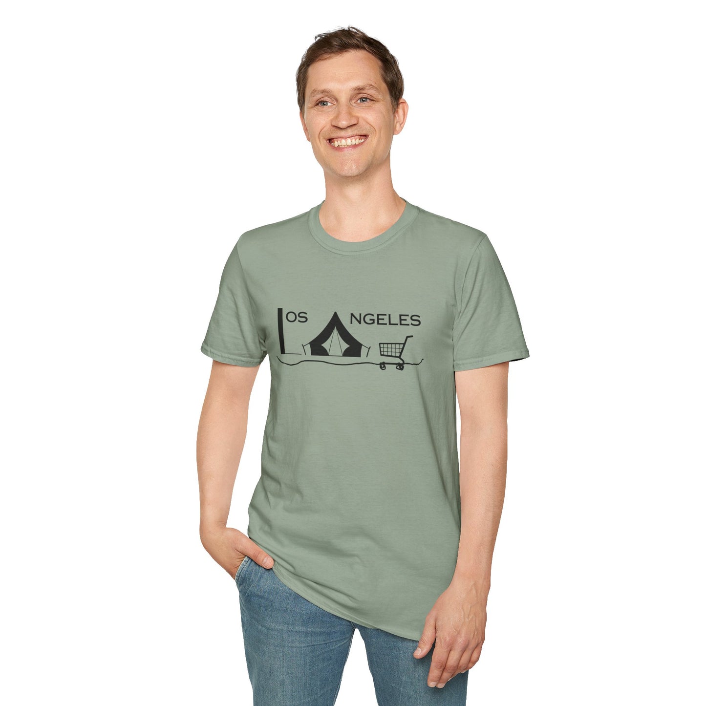 Los Angeles Tent City Graphic Unisex Softstyle T-Shirt