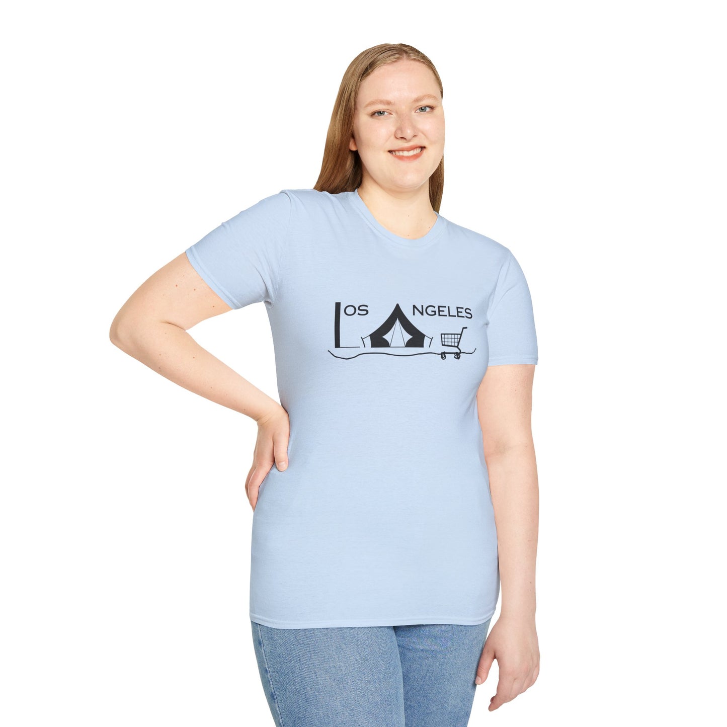 Los Angeles Tent City Graphic Unisex Softstyle T-Shirt