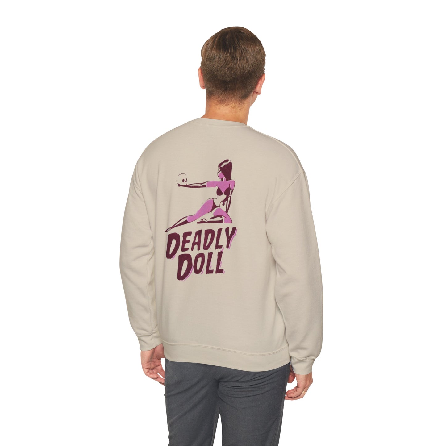 Deadly Doll Unisex Heavy Blend™ Crewneck Sweatshirt - Bold Graphic Art Design