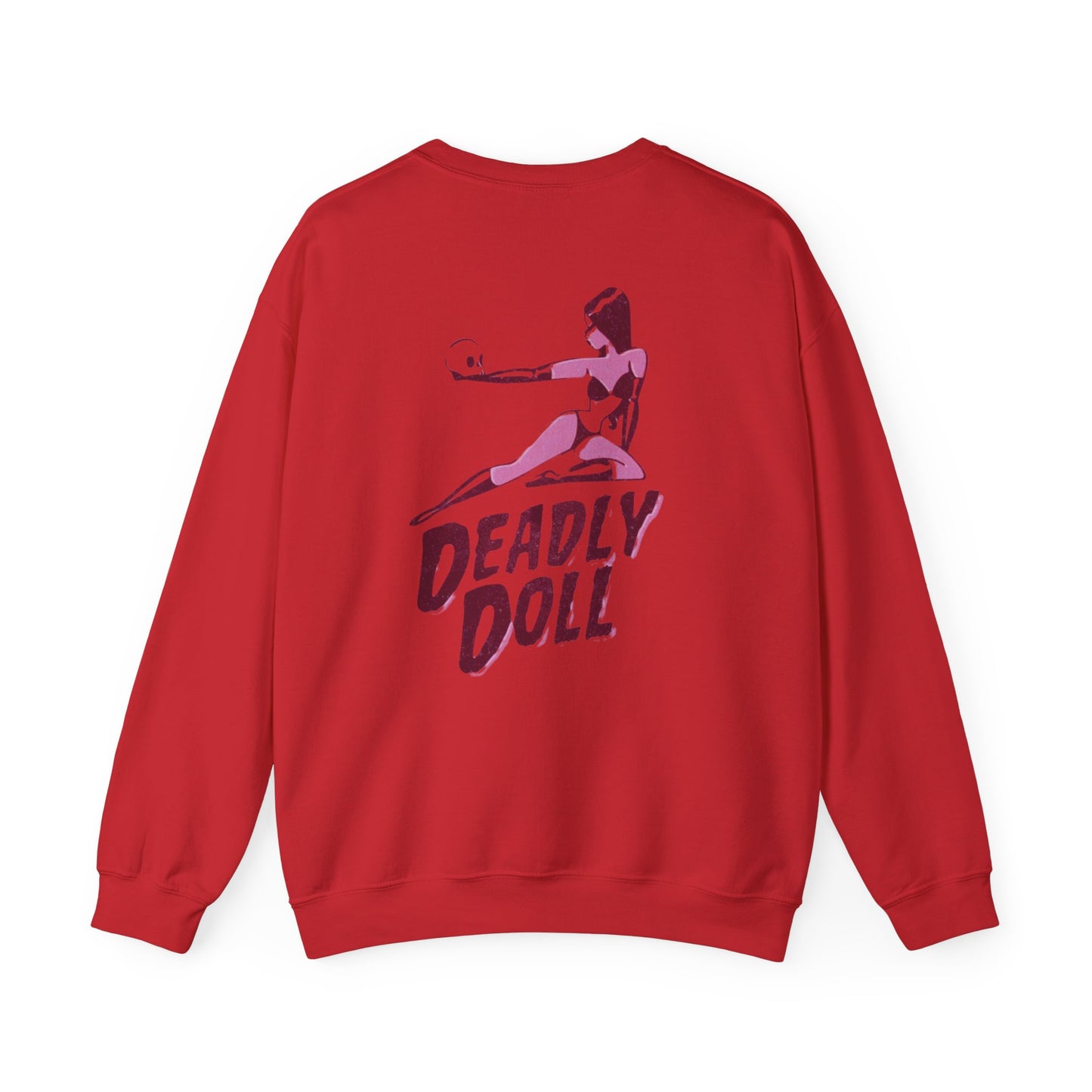 Deadly Doll Unisex Heavy Blend™ Crewneck Sweatshirt - Bold Graphic Art Design