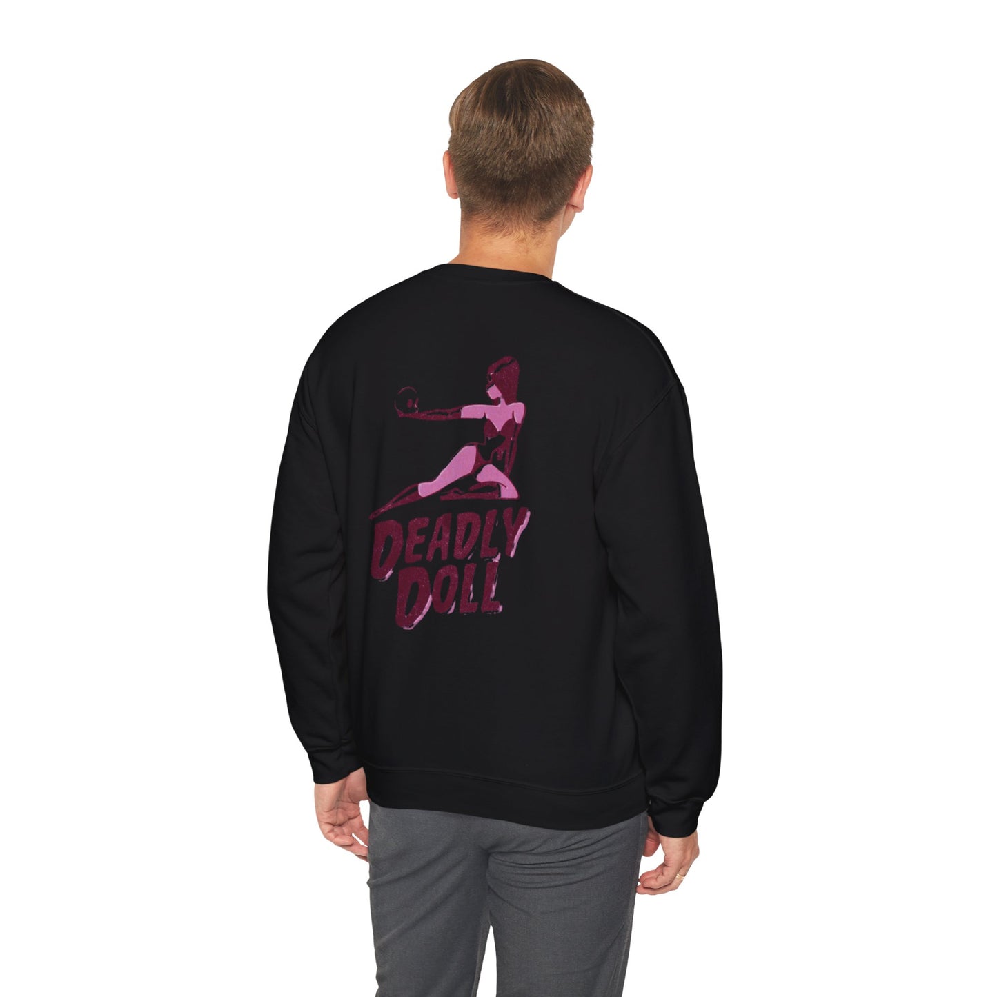 Deadly Doll Unisex Heavy Blend™ Crewneck Sweatshirt - Bold Graphic Art Design