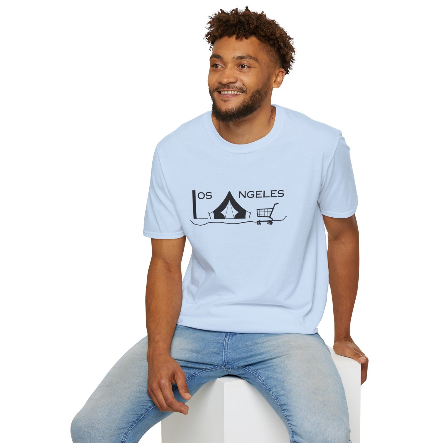 Los Angeles Tent City Graphic Unisex Softstyle T-Shirt