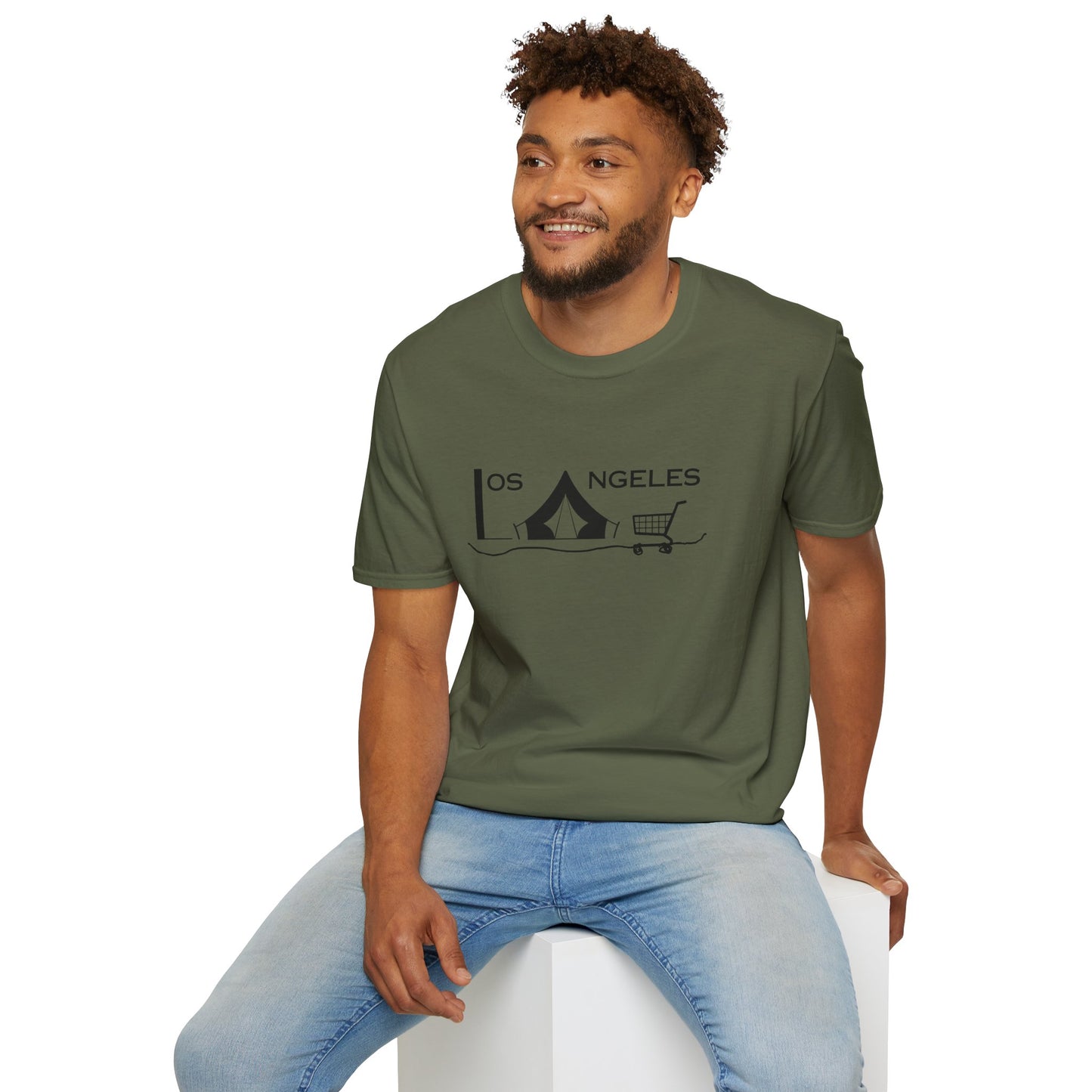 Los Angeles Tent City Graphic Unisex Softstyle T-Shirt