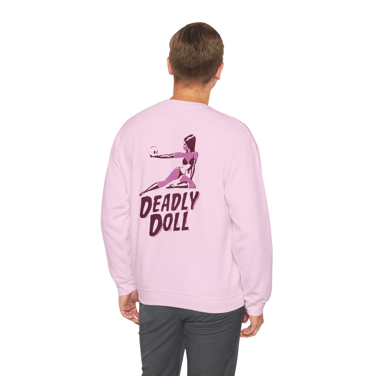 Deadly Doll Unisex Heavy Blend™ Crewneck Sweatshirt - Bold Graphic Art Design