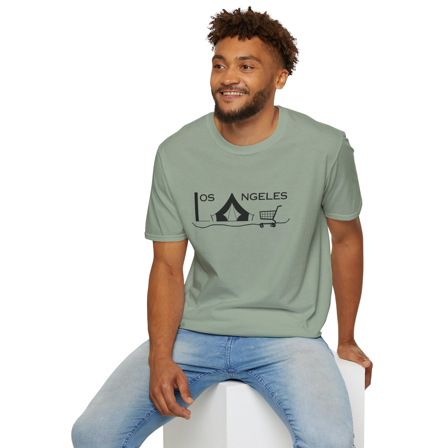 Los Angeles Tent City Graphic Unisex Softstyle T-Shirt