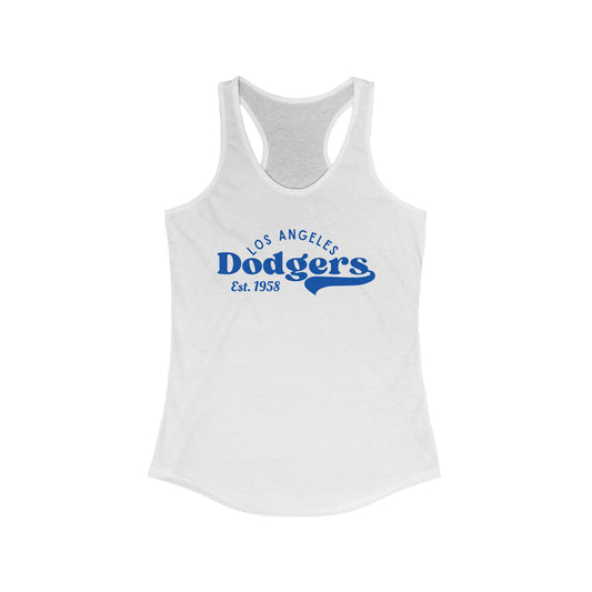 Vintage Los Angeles Dodgers Women's Racerback Tank Top - Perfect for Game Days!