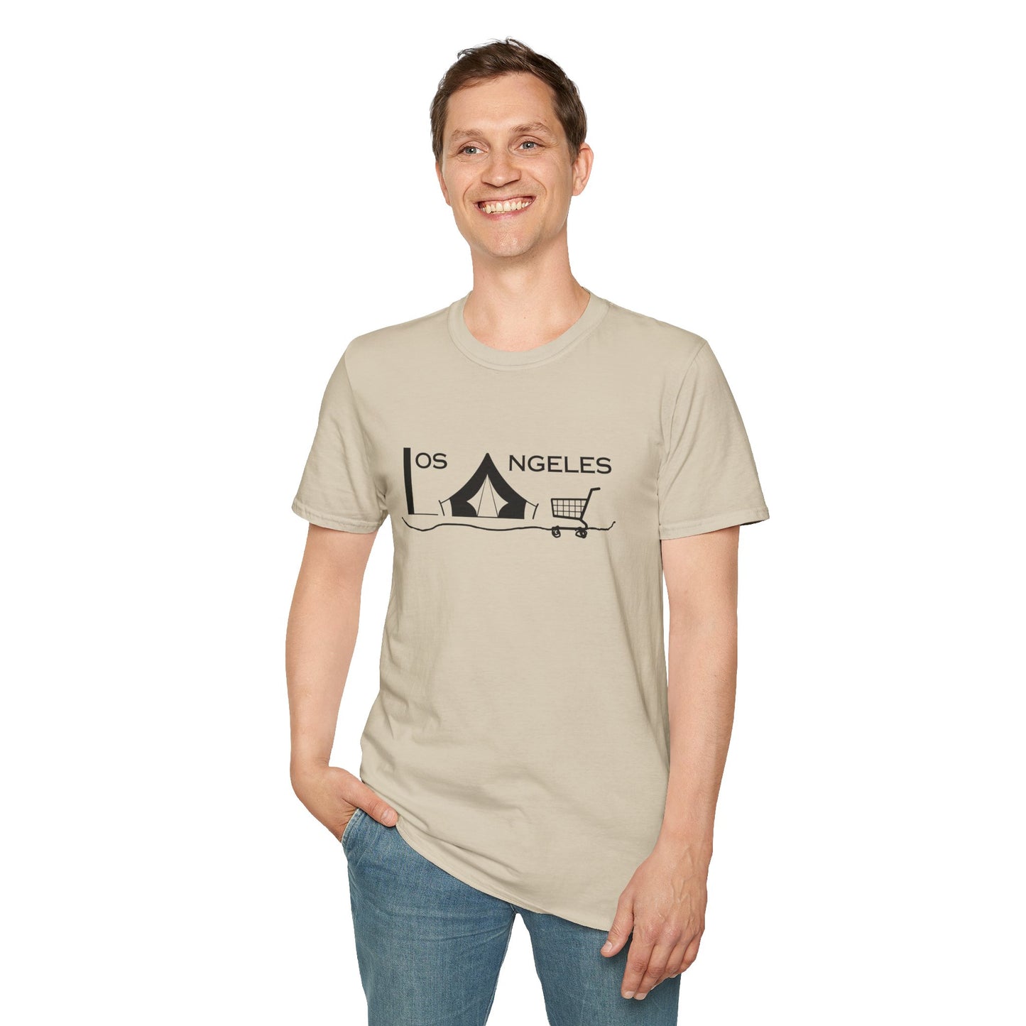 Los Angeles Tent City Graphic Unisex Softstyle T-Shirt