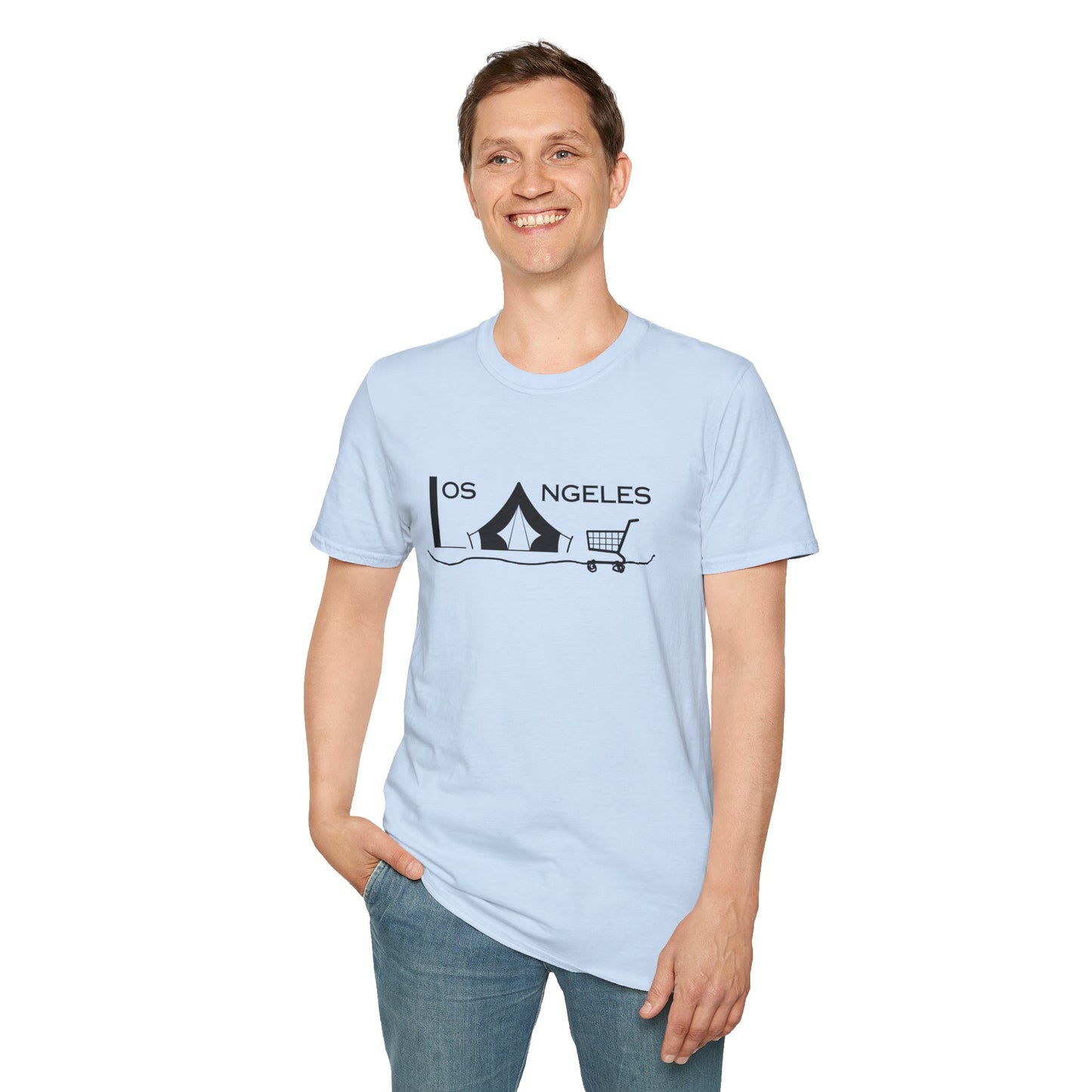 Los Angeles Tent City Graphic Unisex Softstyle T-Shirt