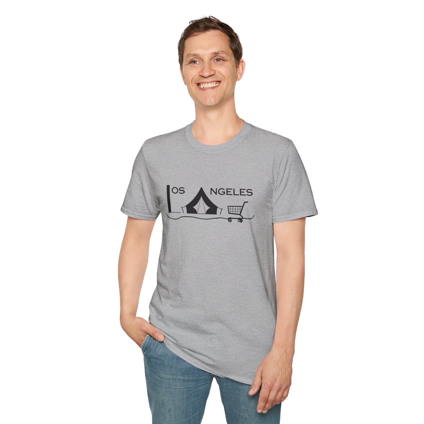 Los Angeles Tent City Graphic Unisex Softstyle T-Shirt