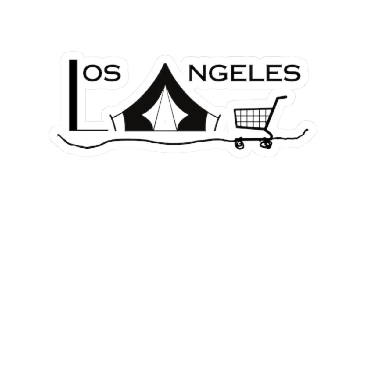 Los Angeles Tent City Kiss-Cut Stickers - Perfect for Travel Enthusiasts and Souvenir Collectors