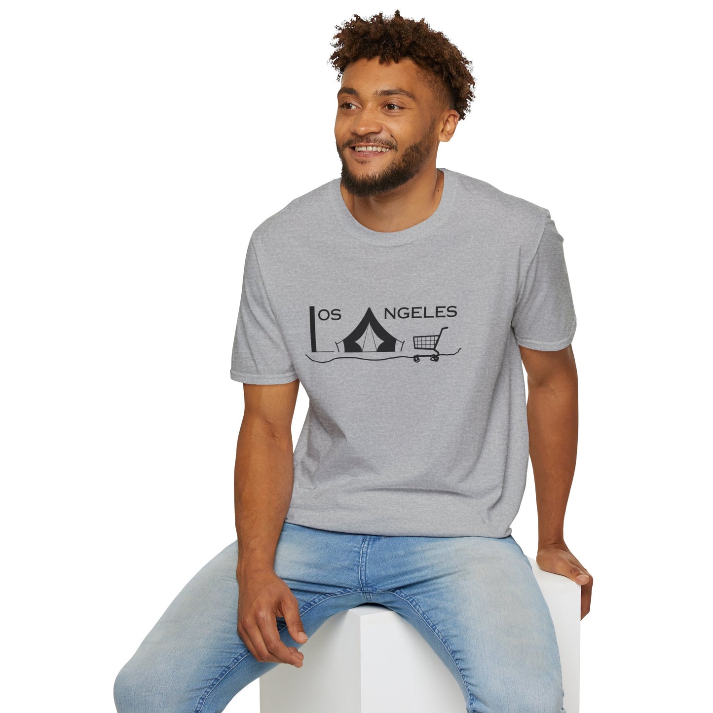 Los Angeles Tent City Graphic Unisex Softstyle T-Shirt